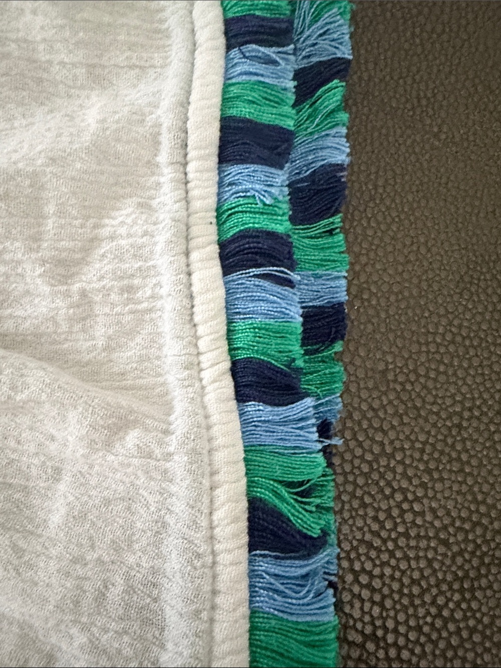 J. Crew White Peasant Tunic with Blue and Teal Trim - Picture 5 of 5